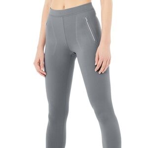 Alo Yoga High-Waist Moto Legging – Steel Grey Blue – XS